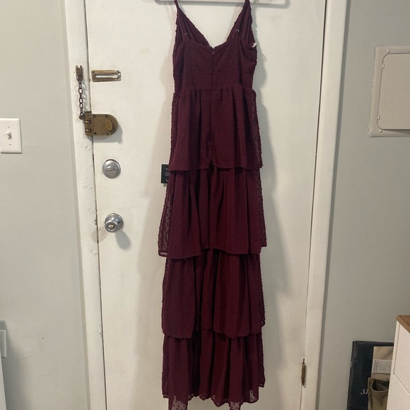 LuLus Tiered Evening Dress - Picture 3 of 5